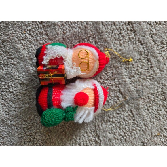Knit Santa Ornaments – Set of 2 - Picture 2 of 2